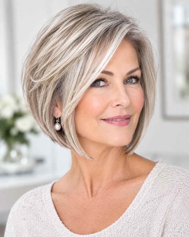 Layered Bob Hairstyles for Over 60: 7 Stunning Secrets 6 Layered Bob Hairstyles for Over 60