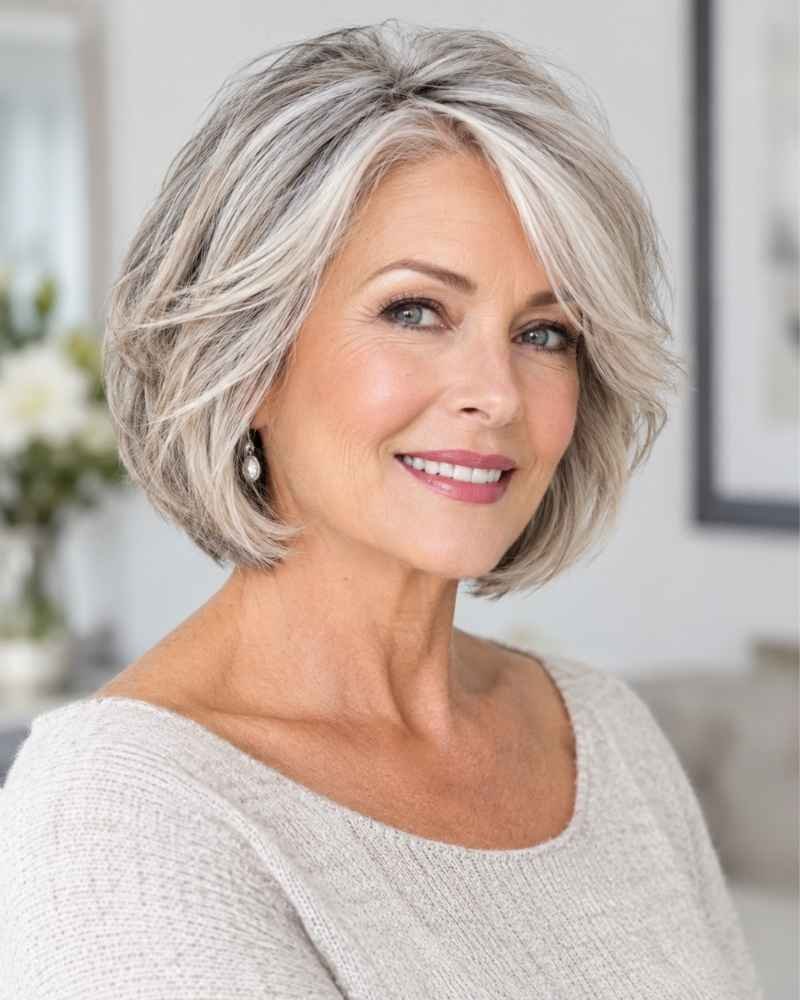 Layered Bob Hairstyles for Over 60: 7 Stunning Secrets 2 Layered Bob Hairstyles for Over 60