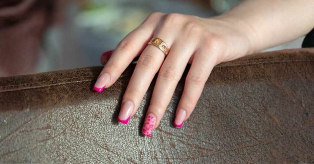 Pink French Tip Nails