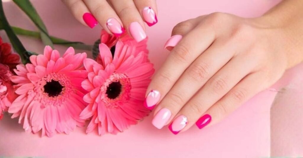 Pink French Tip Nails