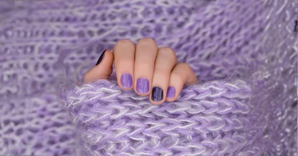 purple color nail art designs