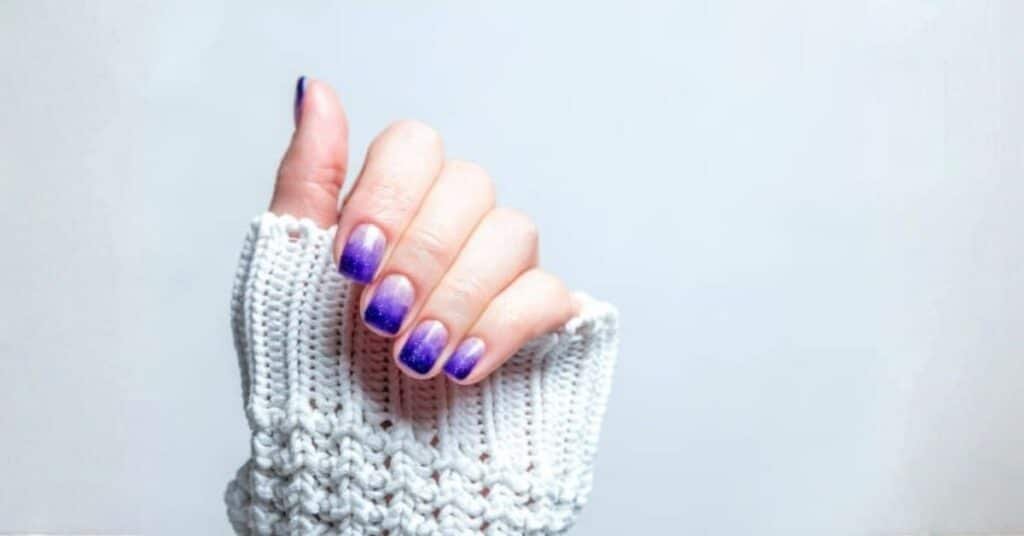 purple color nail art designs 