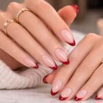 Red French Tip Nails