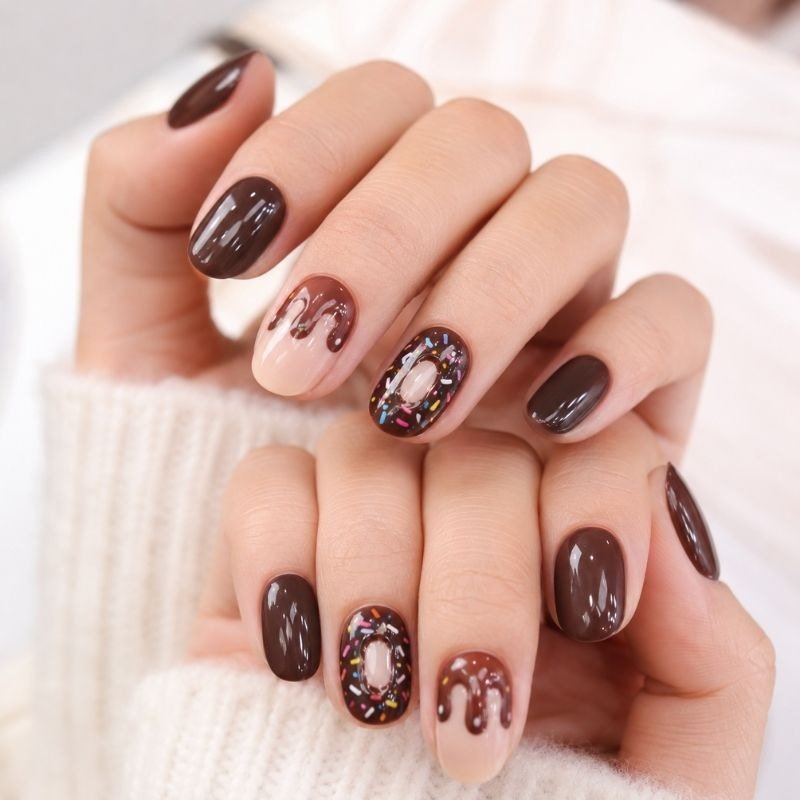 Glazed Donut Nails